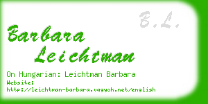 barbara leichtman business card